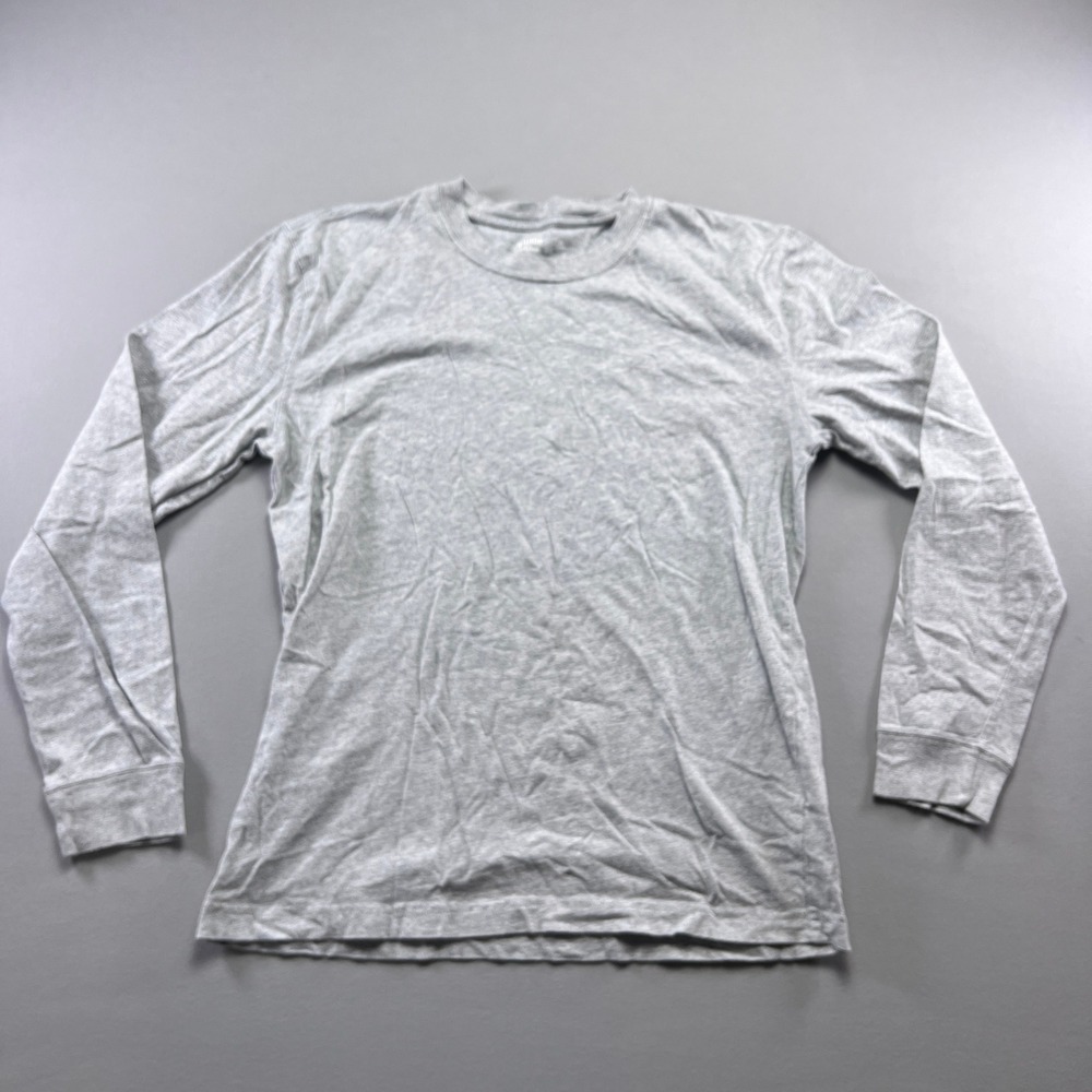 Hollister T Shirt Mens Medium Heathered Gray Cotton Ribbed Crew Neck Streetwear